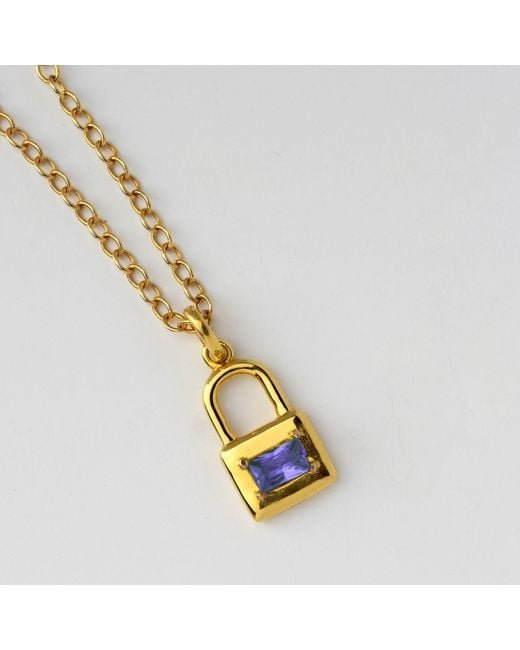 Belinda Jewelz Metallic Amethyst Padlock Charm