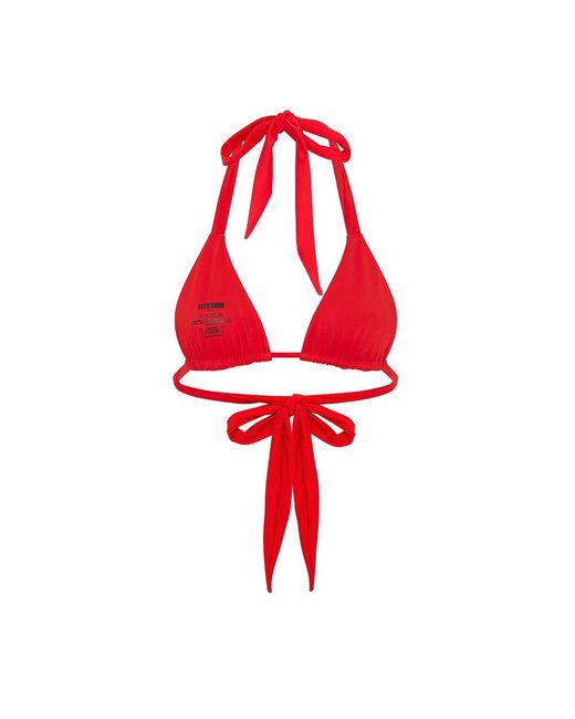 Let's Swim Red Triangle Bikini Top
