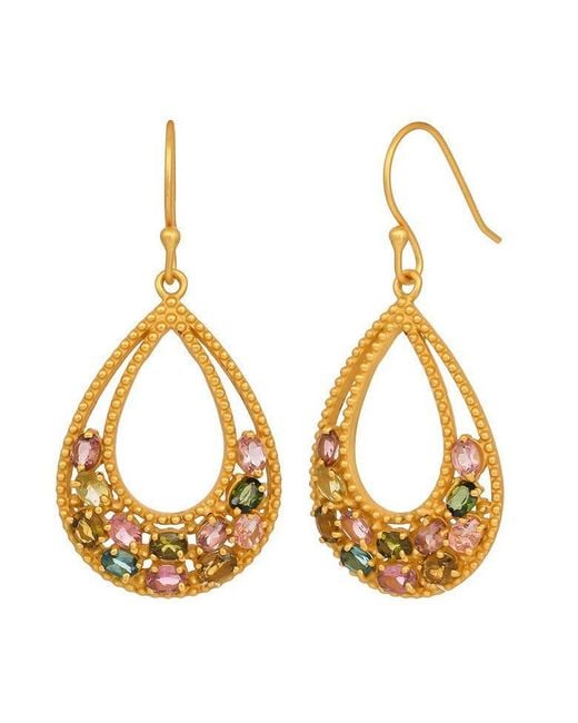 Opium Jewels Metallic Teardrop Earrings