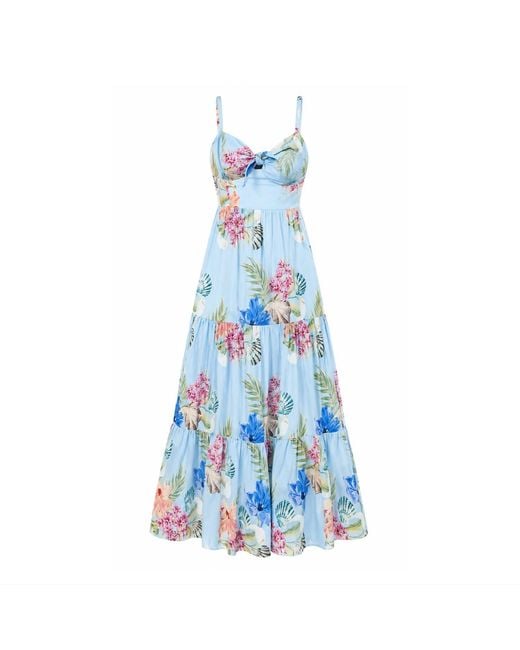 Yumi Kim Blue Stassi Linen Maxi Dress