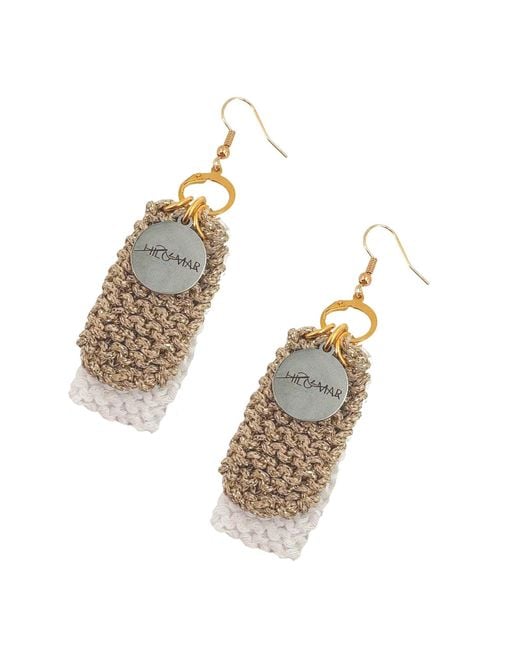 Hilo De Mar Metallic Handmade Earrings