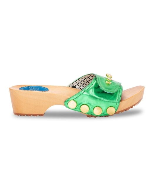 Nique Forde Green Parakeet Lucille Sandals