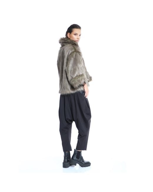 Silvia Serban Green Faux Fur Jacket