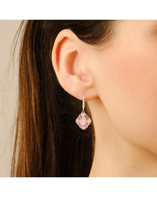 Kylie Harper Pink Vintage Filigree Morganite Earrings