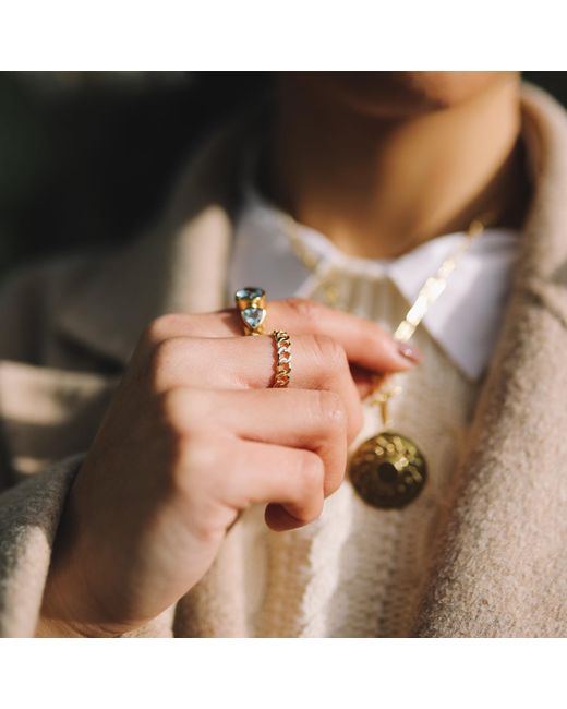 Coco & Kinney Metallic Topaz Georgie Anne Ring
