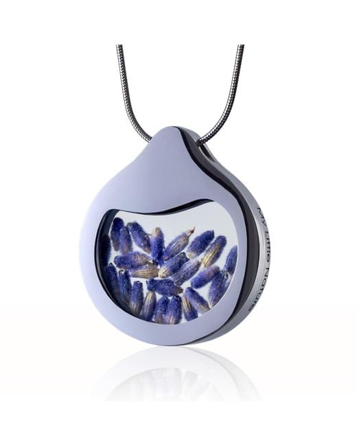 My Little Nature Blue Handcrafted Designer Statement Necklace With Natural Provence – Floral-Inspired Jewelry Pendant