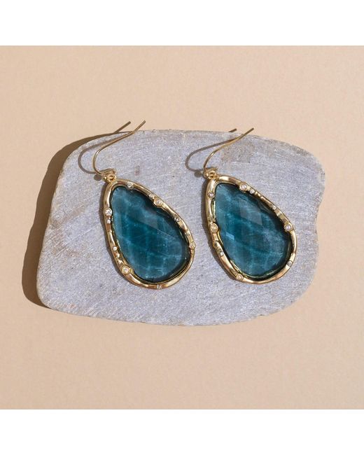 Rare Matters Jewelry Blue Timeless Nature's Beauty Teardrop Earrings