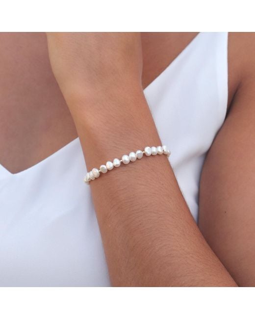 Kiri & Belle Metallic Lana Baroque Pearl Bead Filled Bracelet