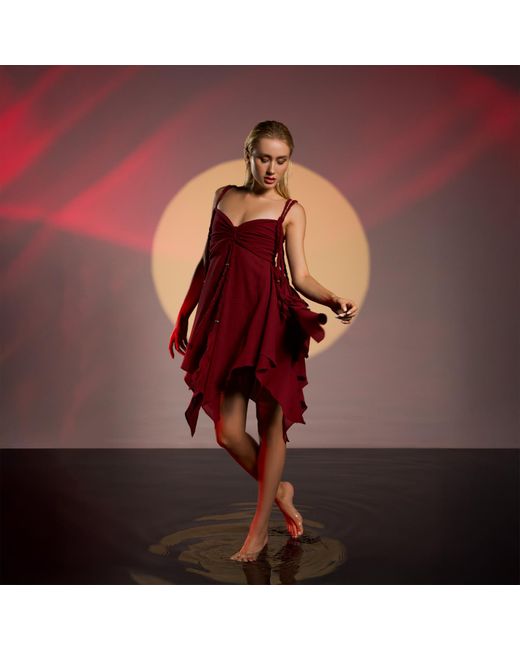 Zhenabia Red Ninsun Dress