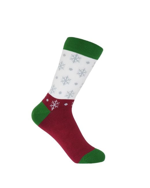 Peper Harow - Made in England Green Snowflake & Fleur De Lis Socks Bundle