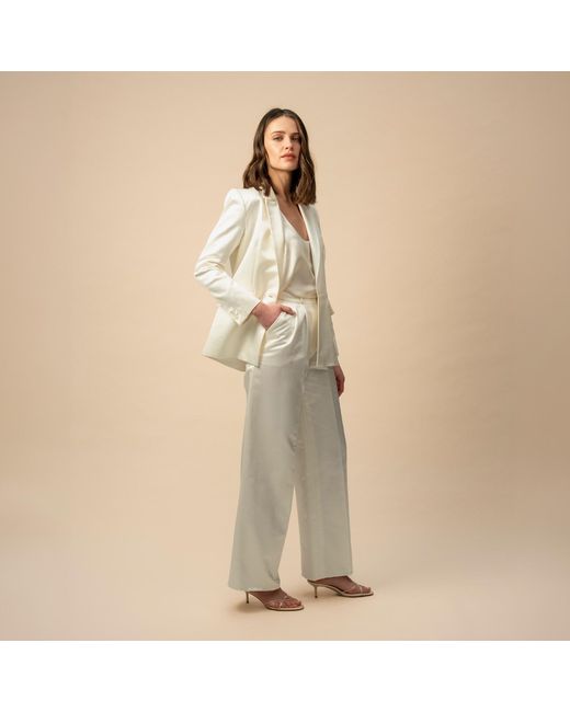 Anse Victorin Natural Claire Silk Cotton Blazer