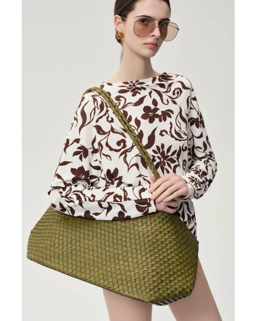 FRONT ROW SHOP Natural Soleil Woven Large Tote