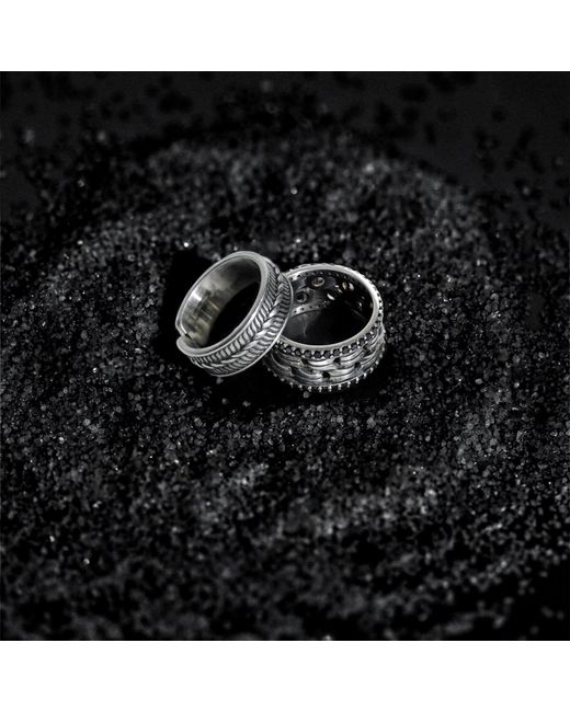 The Jewelz White The Chain Legacy — Open Weave Band Ring for men
