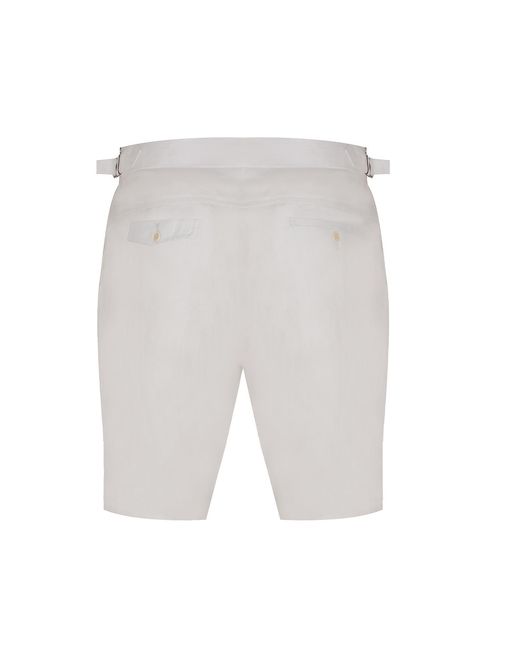 DAVID WEJ Gray Hugo Linen Short With Side Adjuster for men