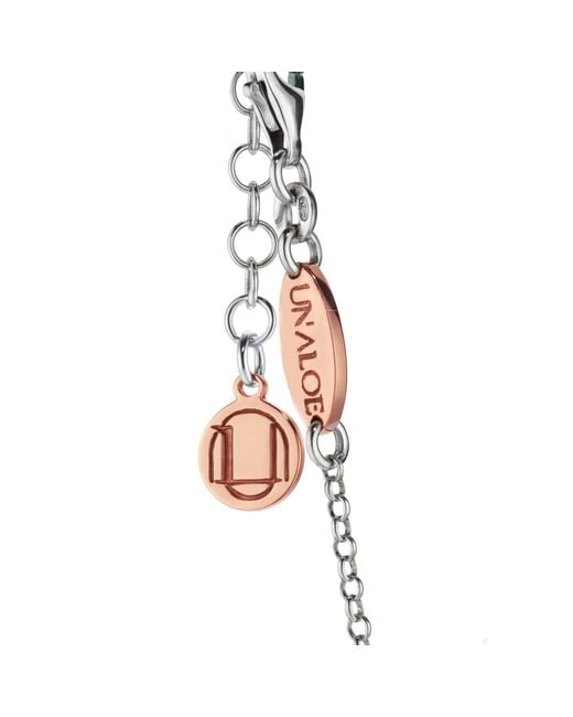 Unaloe Metallic Spiritual Cross Necklace With Ruby