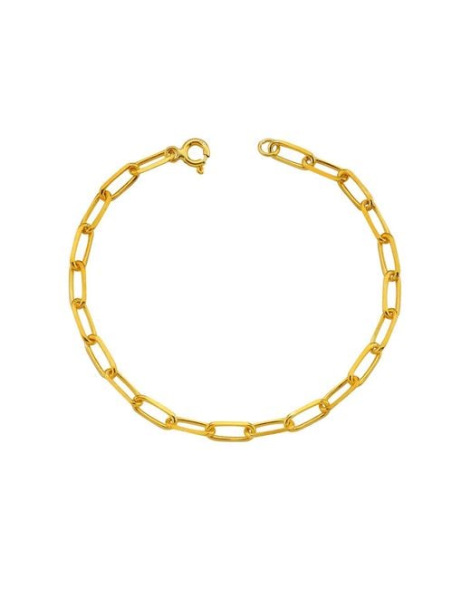 LINYA JEWELLERY Metallic Paperclip Chain Bracelet