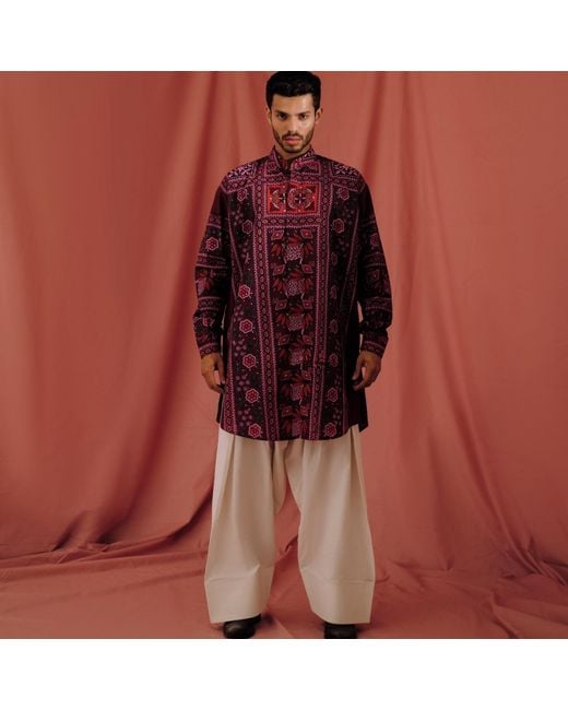 Collected Xx Purple Zung Kurta Shirt for men