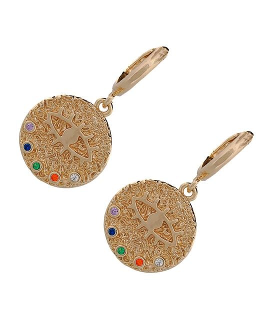 Ebru Jewelry Brown Powerful Talisman Evil Eye Earrings