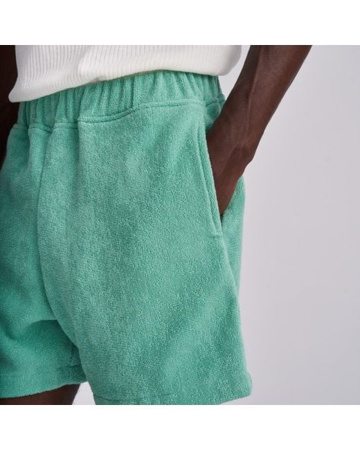 Little Mariner Green Sage Terry Shorts for men