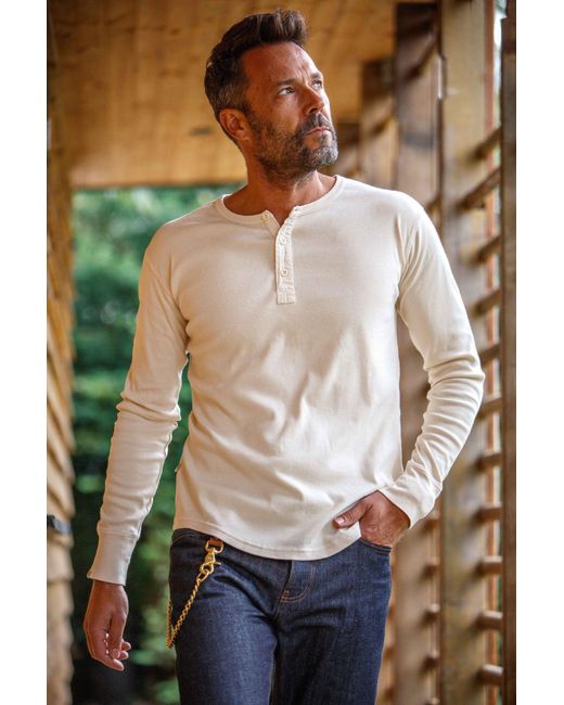 &SONS Trading Co Gray Neutrals &Sons The New Elder Henley Shirt Raw for men