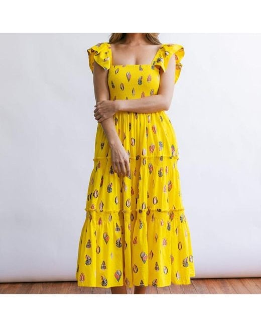 SUNSHINE TIENDA Yellow Shell Rio Dress