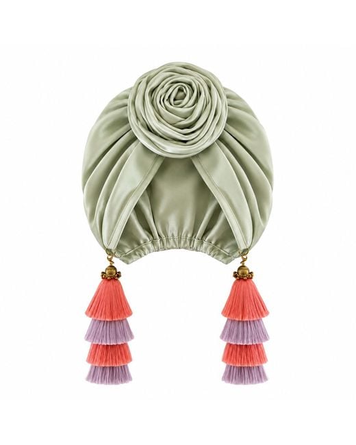 Julia Clancey Green Edith Mint Swinglette Turban