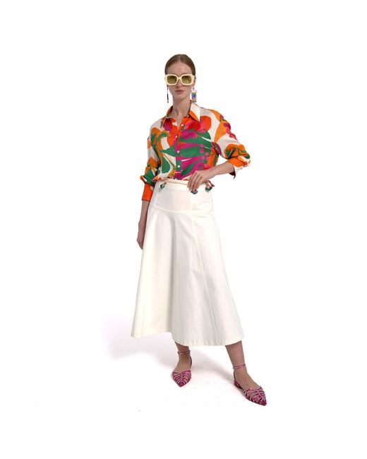 Lalipop Design Green Viscose Satin Button-Down Blouse