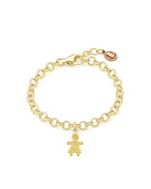 Unaloe Metallic Little Girl Charm Adjustable Bracelet