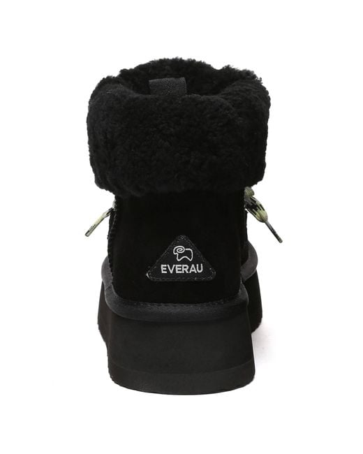 EverAu Australia Black Lapwing Ankle Platform Boots