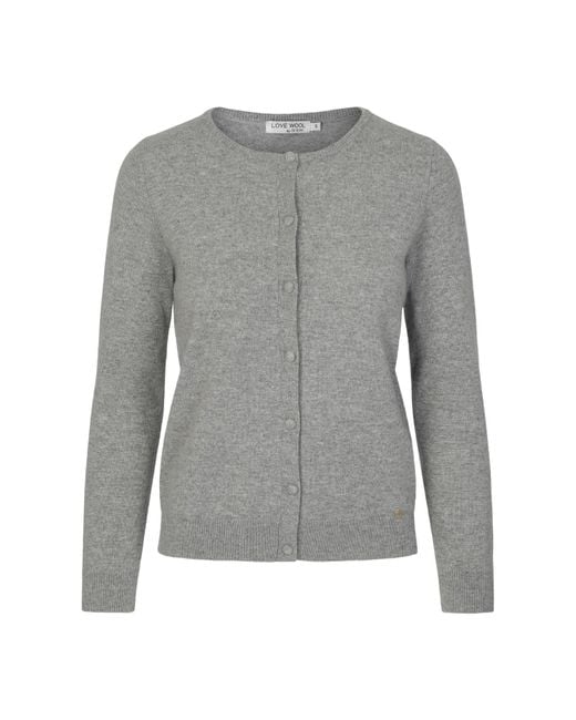 tirillm Gray Emilie Basic Cashmere Cardigan