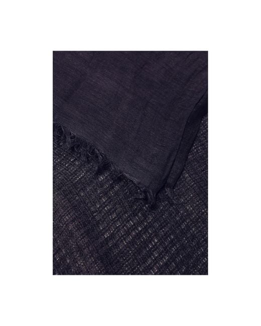 Heritagemoda Blue Handmade Dark Linen Scarf for men