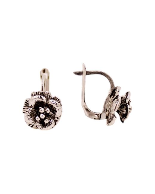 1610Istanbul Black Floral Earrings