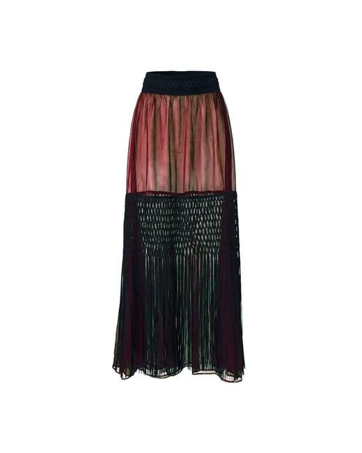 L2R THE LABEL Embellished Organza Tiered Sheer Skirt