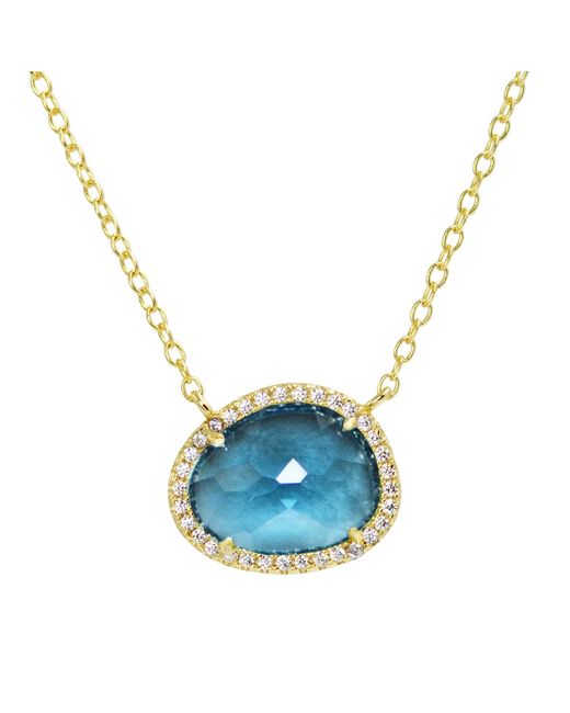 KAMARIA Metallic Kokoto Lab Created Gemstone Necklace