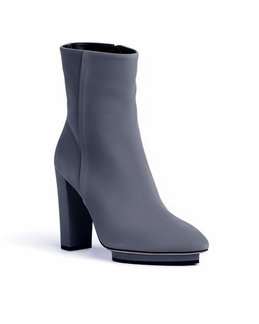 Beautiisoles by Robyn Shreiber Made in Italy Gray Teresa Suede Bootie Comfortable Hidden Platform Elegant For Day & Night