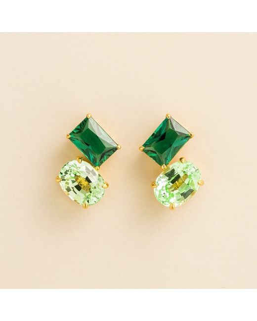 Juvetti Green Buchon Earrings