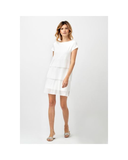 Oh!Zuza Gray Short Frill Dress With Translucent Pleats