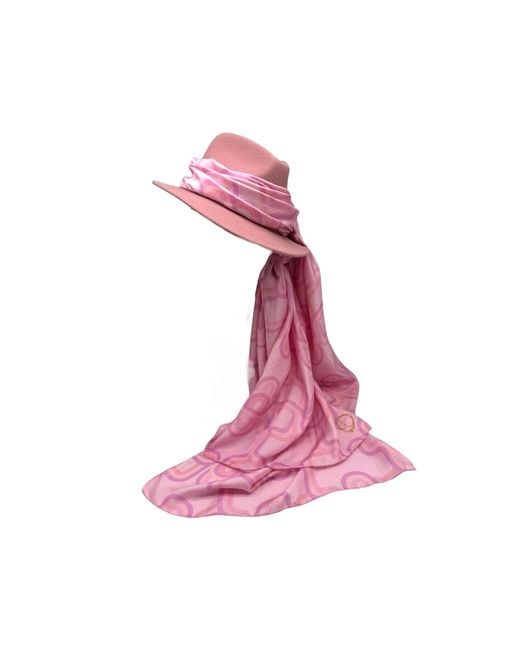 Julia Clancey Pink Fondant Fifi Scarf Fedora Set