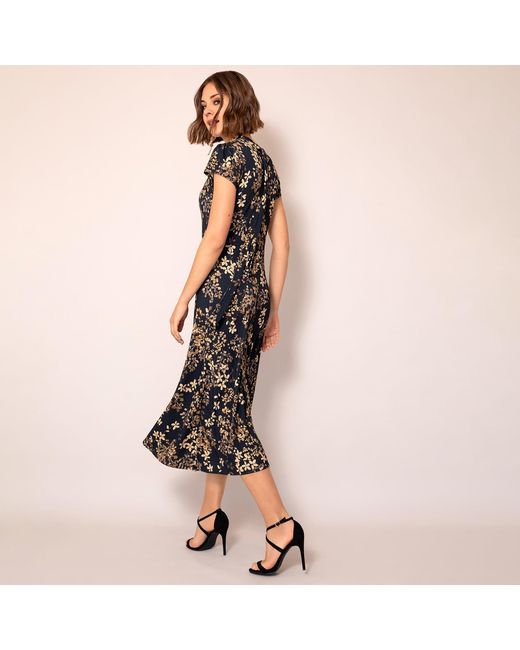 Alie Street London Black Saffie Dress Golden Blossom