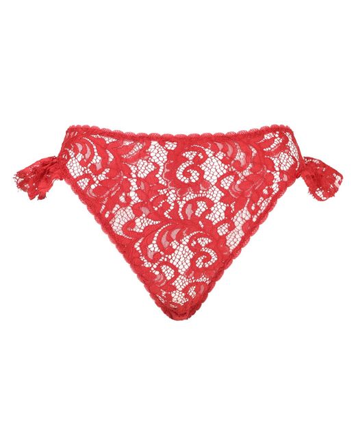 Belle -et-BonBon Red Valentina Bright Cherry Lace Thong Valentine Special