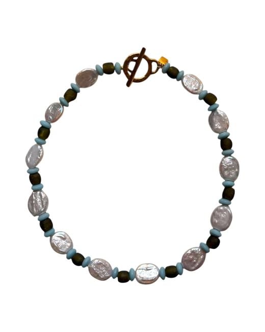 Sccollection Black Azure & Pearl Necklace