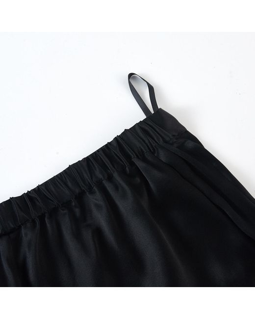 Soft Strokes Silk Blue Pure Mulberry Silk High-Waisted Shorts