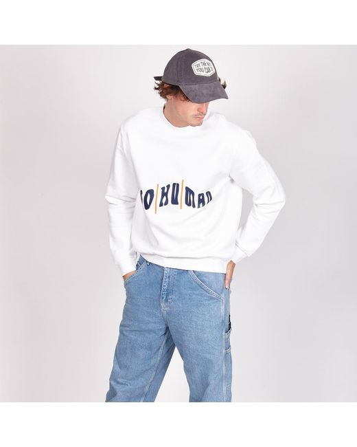 SOHUMAN White Trei Organic Cotton Sweatshirt