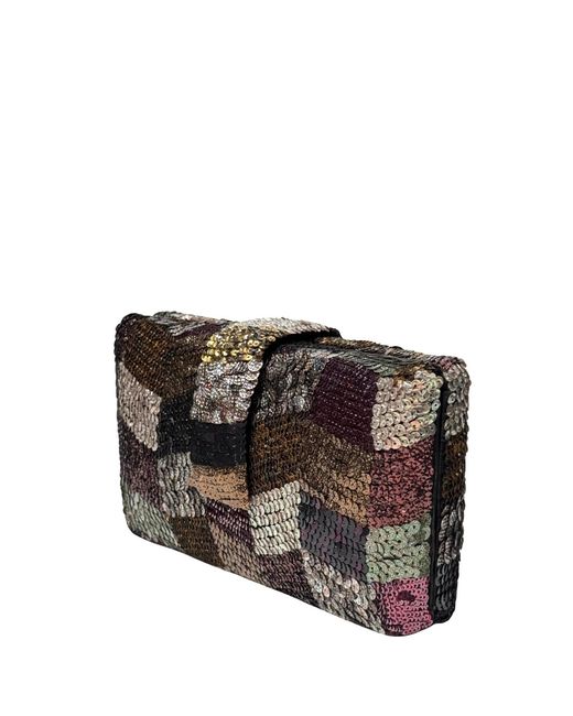 Simitri Black Antique Zigzag Kitsch Clutch