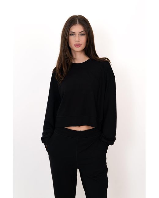 On/Off Essentials Black The Solace Crew Neck Pullover