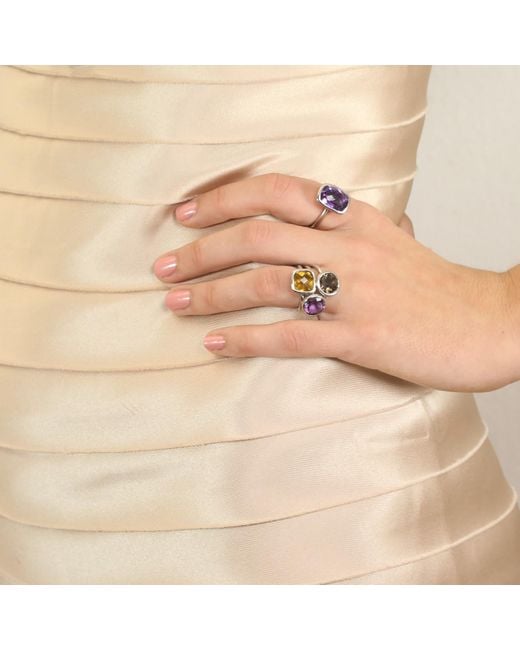 The Jewellery Store London Metallic Desert Sunset Quartz Ring