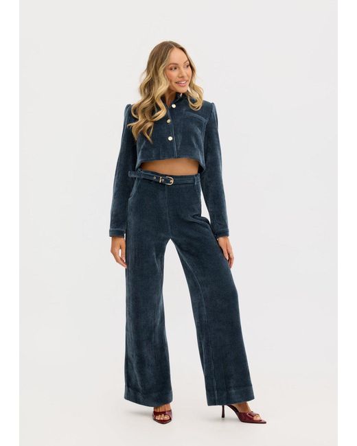 Why Mary Blue Lucia Corduroy Cropped Jacket