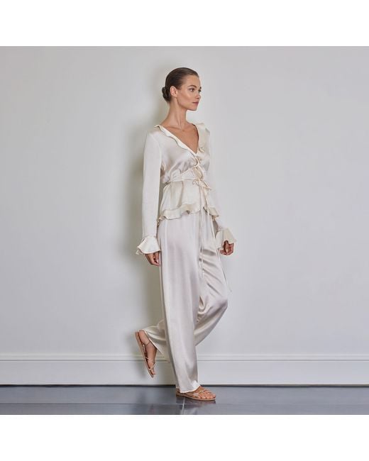 Anse Victorin Gray Emma Silk Pants