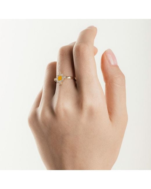 Sheida Farrokhi Metallic Minimal Flower Ring