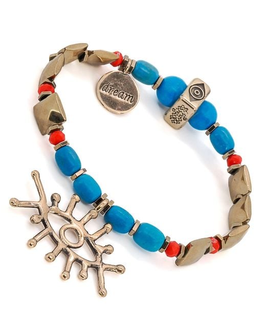 Ebru Jewelry Blue Evil Eye Dream Beaded Bracelet